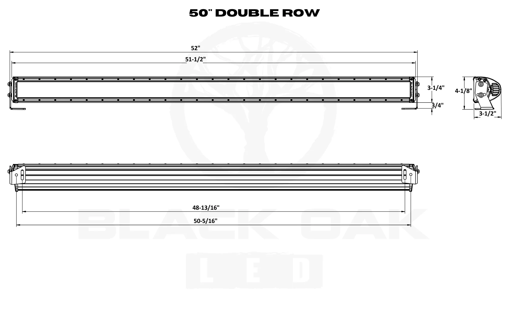 50 Inch Double Row LED Light Bar – Pro Series 3.0 | Spot, Flood, or Combo (300W / 500W) - Image 4