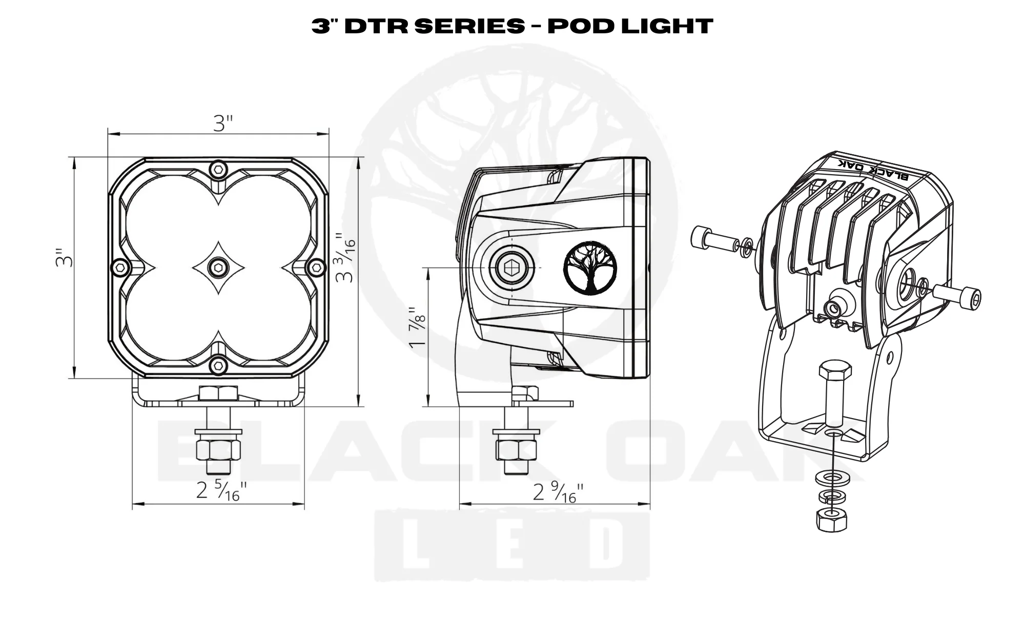 NEW - DTR Series Street Legal SAE LED Pod Lights (Pair) - Fog & Driving Beam | 20 Watt - Image 8