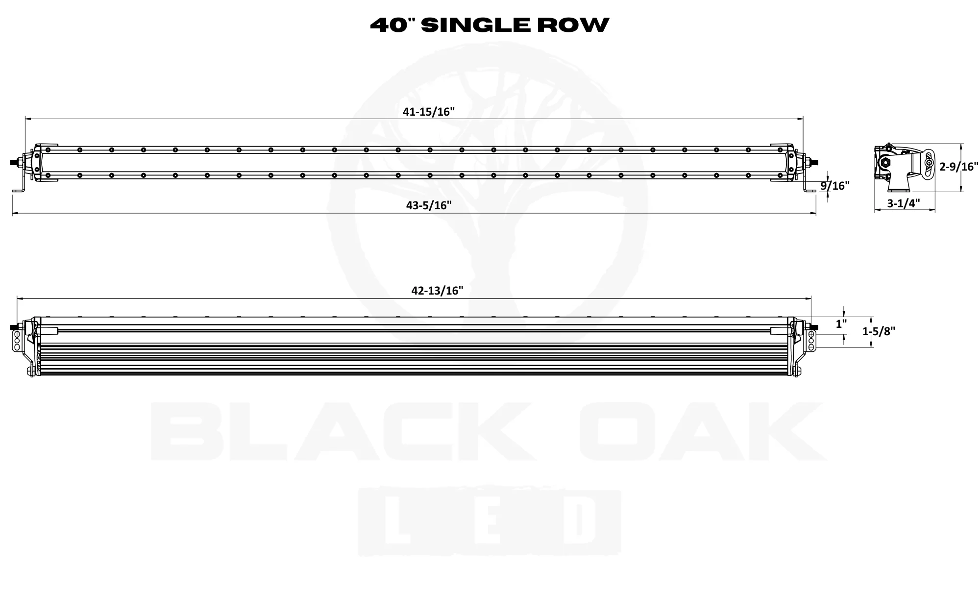 40 Inch LED Light Bar – Single Row | Spot, Flood, or Combo Optics | Pro Series 3.0 (120W / 200W) - Image 6