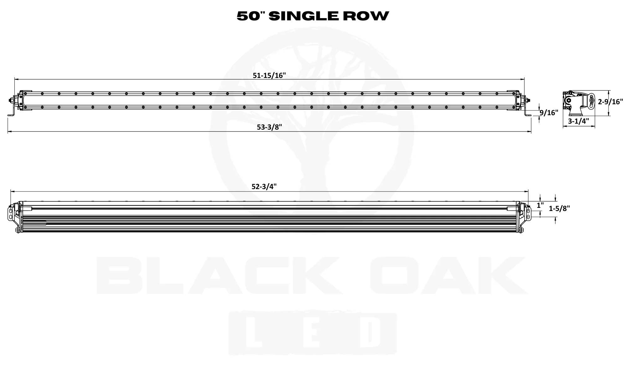 50 Inch LED Light Bar – Single Row | Spot, Flood, or Combo Optics | Pro Series 3.0 (150W / 250W)r Flood Optics (150w/250w) - Image 6