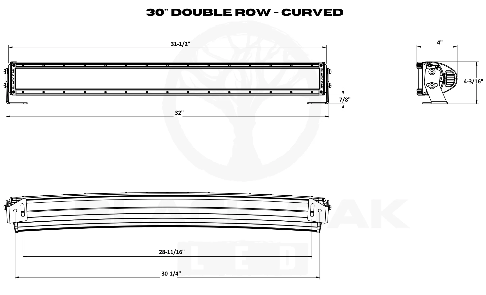 30 Inch Curved Double Row LED Light Bar – Pro Series 3.0 | Spot, Flood, or Combo (180W / 300W) - Image 4
